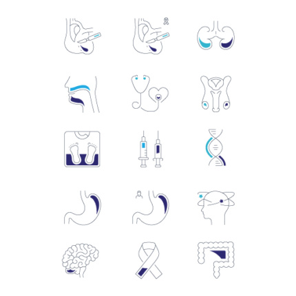 Gastromed Lublin, Grupa Scanmed, poradnie, na zdjęciu piktogramy pasujące do poradni