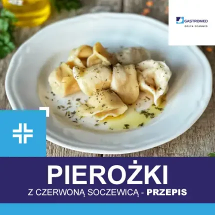Pierożki z czerwoną soczewicą, dietetyk kliniczny, Gastromed, Scanmed, zdjęcie potrawy