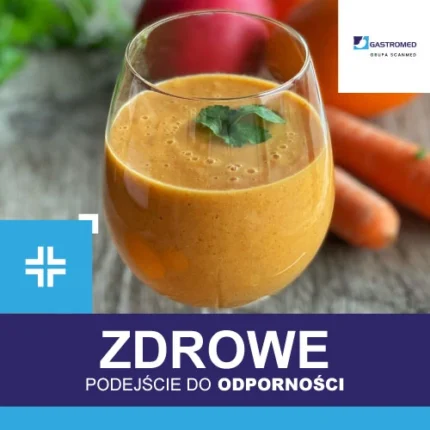 Koktajl na odporność, dietetyk kliniczny, Gastromed, Scanmed, zdjęcie przedstawiające koktajl