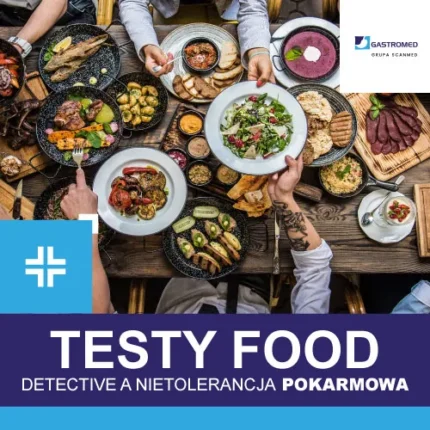 Testy food detective a nietolerancja pokarmowa, na zdjęciu osoby przy zastawionym stole