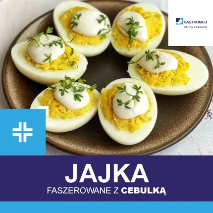 Jajka faszerowane z cebulką, dietetyk kliniczny, Gastromed, Scanmed, zdjęcie potrawy