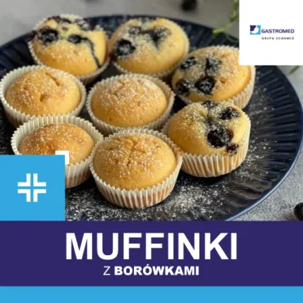 Muffinki z borówkami, dietetyk kliniczny, Gastromed, Scanmed, zdjęcie potrawy