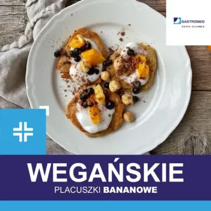 Wegańskie placuszki bananowe, dietetyk kliniczny, Gastromed, Scanmed, zdjęcie potrawy