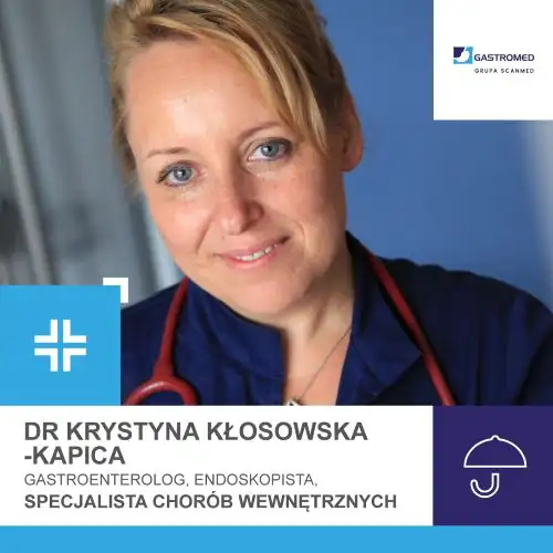 ZOZ Gastromed, Grupa Scanmed, dr Krystyna Kłosowksa-Kapica, zdjęcie specjalistki w gabinecie