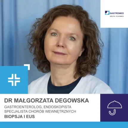 Dr n. med. Małgorzata Degowska, endosonografia, NFZ, Gastromed, Scanmed, na zdjęciu specjalitka